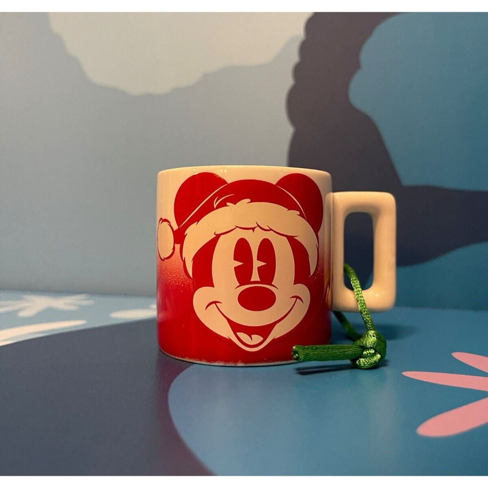 Disney Parks 2022 Happy Holidays Christmas Mickey Mouse Ornament Mug Starbucks